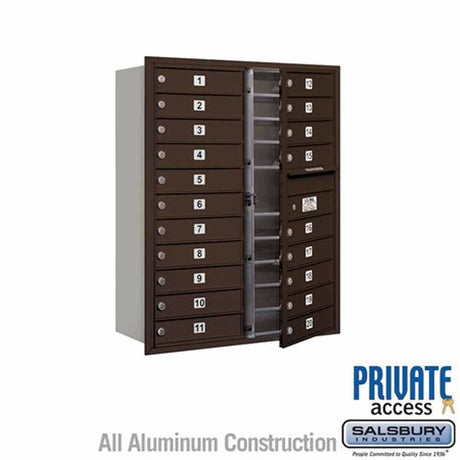 Salsbury Industries 3711D-20ZFP bronze horizontal mailbox private access