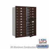 Salsbury Industries 3711D-20ZFU bronze horizontal mailbox usps access