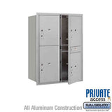 Salsbury Industries 3711D-4PAFP aluminum horizontal mailbox private access
