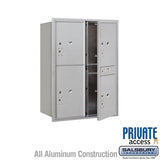 Salsbury Industries 3711D-4PAFP aluminum horizontal mailbox private access
