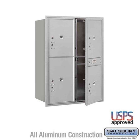 Salsbury Industries 3711D-4PAFU aluminum horizontal mailbox usps access