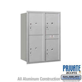 Salsbury Industries 3711D-4PARP aluminum horizontal mailbox private access