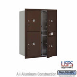 Salsbury Industries 3711D-4PZFU bronze horizontal mailbox usps access
