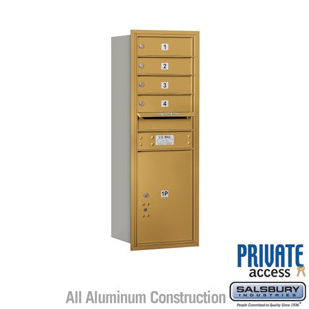 Salsbury Industries 3711S-04GRP horizontal mailbox private access, additional view
