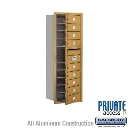 Salsbury Industries 3711S-09GFP horizontal mailbox private access, additional view