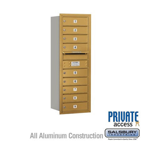 Salsbury Industries 3711S-09GRP horizontal mailbox private access, additional view