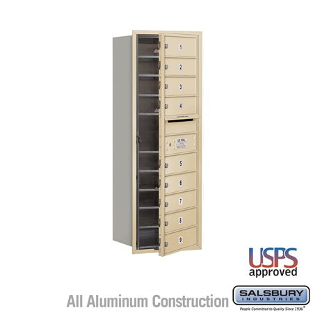 Salsbury Industries 3711S-09SFU horizontal mailbox usps access, additional view