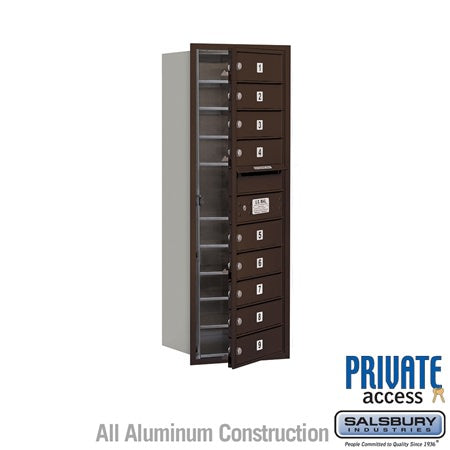 Salsbury Industries 3711S-09ZFP horizontal mailbox private access, additional view