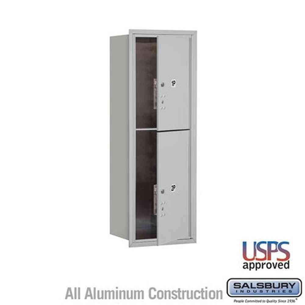 Salsbury Industries 3711S-2PAFU aluminum horizontal mailbox usps access