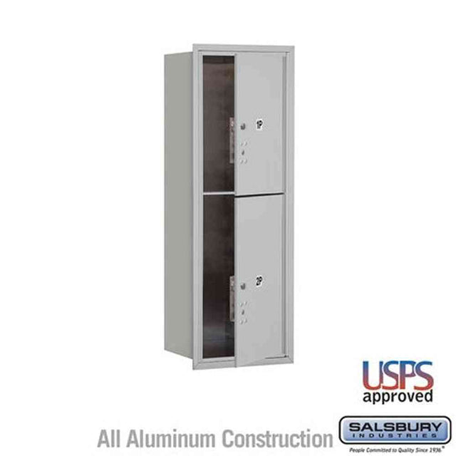 Salsbury Industries 3711S-2PAFU aluminum horizontal mailbox usps access
