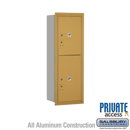 Salsbury Industries 3711S-2PGRP horizontal mailbox private access, additional view