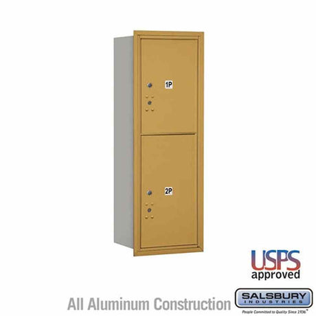 Salsbury Industries 3711S-2PGRU gold horizontal mailbox usps access