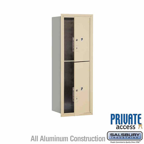 Salsbury Industries 3711S-2PSFP sandstone horizontal mailbox private access