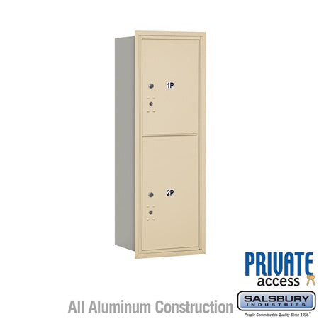 Salsbury Industries 3711S-2PSRP horizontal mailbox private access, additional view
