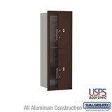 Salsbury Industries 3711S-2PZFU bronze horizontal mailbox usps access