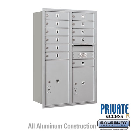 Salsbury Industries 3712D-11ARP aluminum horizontal mailbox private access
