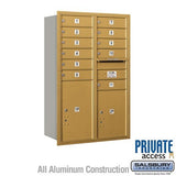 Salsbury Industries 3712D-11GRP gold horizontal mailbox private access