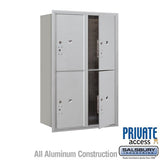 Salsbury Industries 3712D-4PAFP aluminum horizontal mailbox private access