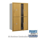 Salsbury Industries 3712D-4PGFP gold horizontal mailbox private access