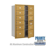 Salsbury Industries 3713D-11GFP-11-FP 4C Horizontal Mailbox 13 Door High Front Loading Private Access Gold