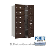 Salsbury Industries 3713D-11ZFP-11-FP 4C Horizontal Mailbox 13 Door High Front Loading Private Access Bronze