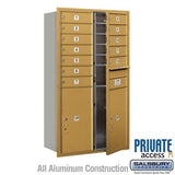 Salsbury Industries 3713D-12GFP gold horizontal mailbox private access
