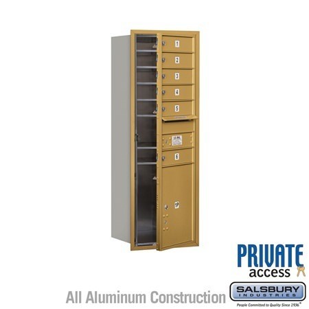 Salsbury Industries 3713S-06GFP gold horizontal mailbox private access