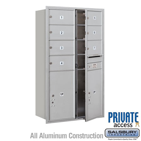 Salsbury Industries 3714D-07AFP aluminum horizontal mailbox private access