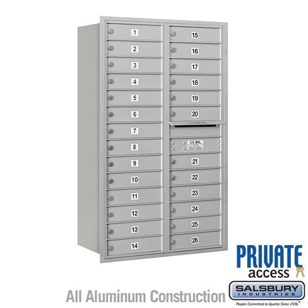 Salsbury Industries 3714D-26ARP aluminum horizontal mailbox private access