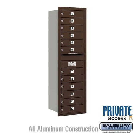 Salsbury Industries 3714S-12ZRP bronze horizontal mailbox private access