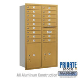 Salsbury Industries 3715D-16GRP gold horizontal mailbox private access