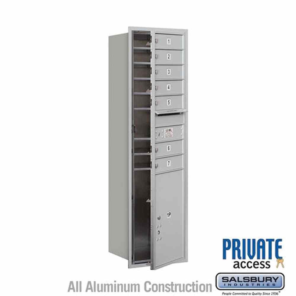 Salsbury Industries 3715S-07AFP aluminum horizontal mailbox private access