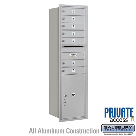 Salsbury Industries 3715S-07ARP aluminum horizontal mailbox private access