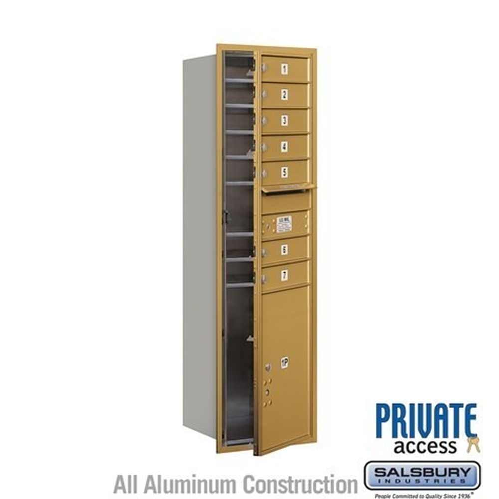 Salsbury Industries 3715S-07GFP gold horizontal mailbox private access