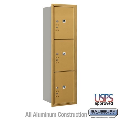 Salsbury Industries 3715S-3PGRU gold horizontal mailbox usps access