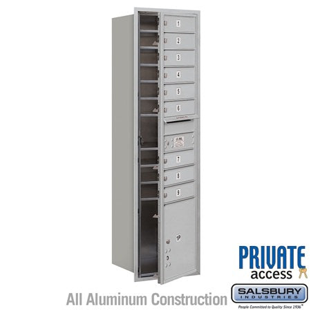 Salsbury Industries 3716S-09AFP horizontal maximum height mailbox private access, additional view