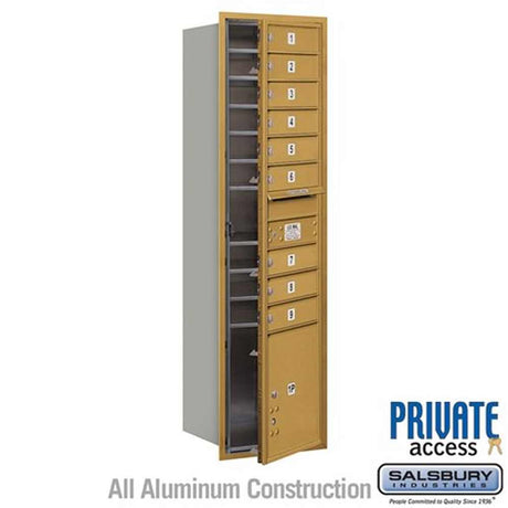 Salsbury Industries 3716S-09GFP gold horizontal maximum height mailbox private access