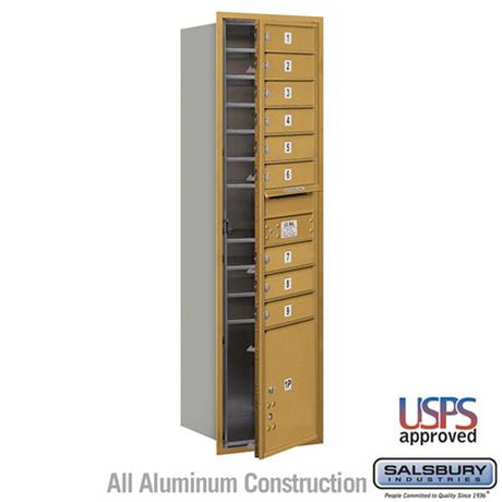 Salsbury Industries 3716S-09GFU gold horizontal maximum height mailbox usps access