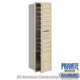 Salsbury Industries 3716S-09SFP sandstone horizontal maximum height mailbox private access