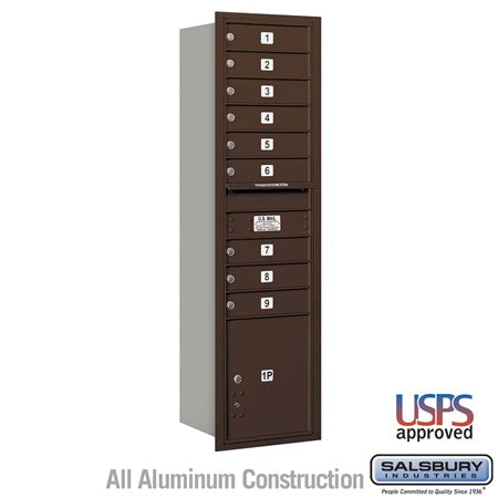 Salsbury Industries 3716S-09ZRU horizontal maximum height mailbox usps access, additional view