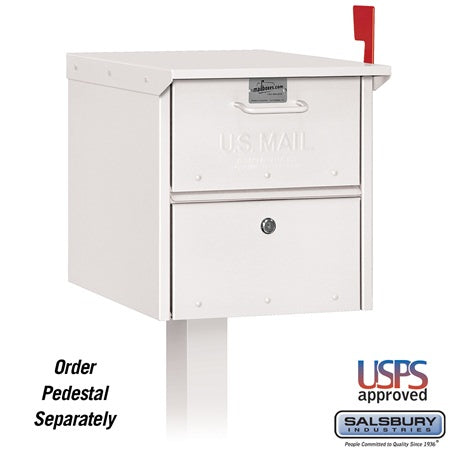 Salsbury Industries 4325WHT roadside mailbox, additional view