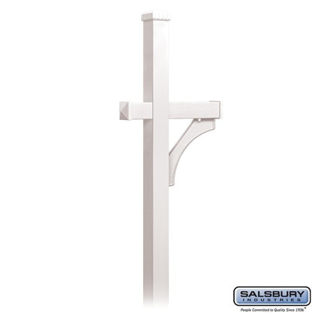 Salsbury Industries 4370WHT white mailbox post