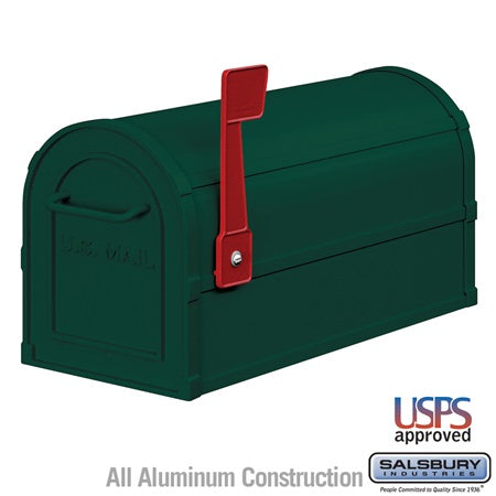 Salsbury Industries 4850GRN rural mailbox, additional view
