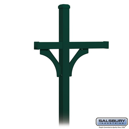 Salsbury Industries 4873GRN mailbox post in satin stainless, additional view