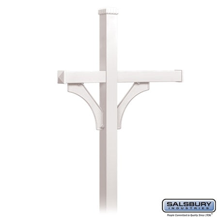 Salsbury Industries 4873WHT mailbox post in satin stainless, additional view