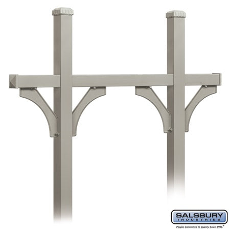 Salsbury Industries 4875NIC mailbox post in satin nickel, additional view