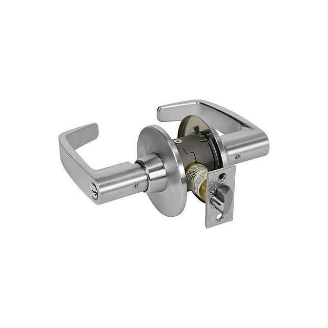 Sargent 283011G04LL26D Storeroom Tubular Bored Lock Grade 1 with L Lever with Schlage Prep and L Rose and ASA Strike Less Cylinder Satin Chrome