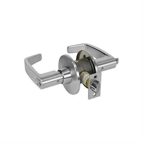 Sargent 287011G38LL26D Classroom Security Intruder Bored Lock with L Lever with Small Format IC Prep and L Rose Less Core Satin Chrome