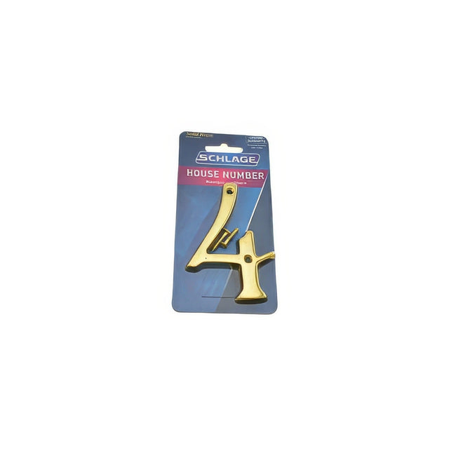 Ives SC23046605 bright brass house number