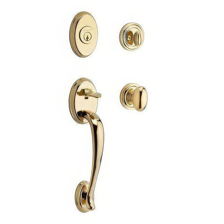 Baldwin SCCOLXELLTRR003 polished brass single cylinder handleset